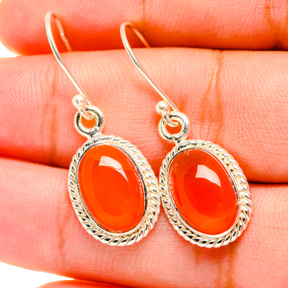 Carnelian Earrings handcrafted by Anasilvercos - EARR419397