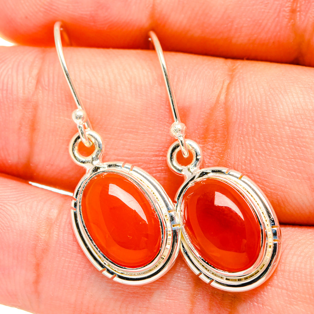 Red Onyx Earrings handcrafted by Anasilvercos - EARR419400