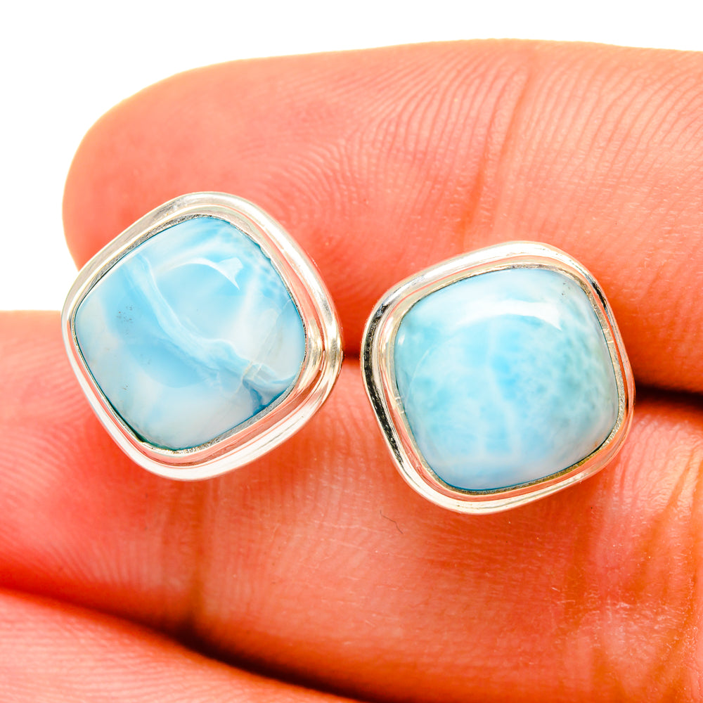 Larimar Earrings handcrafted by Anasilvercos - EARR419405