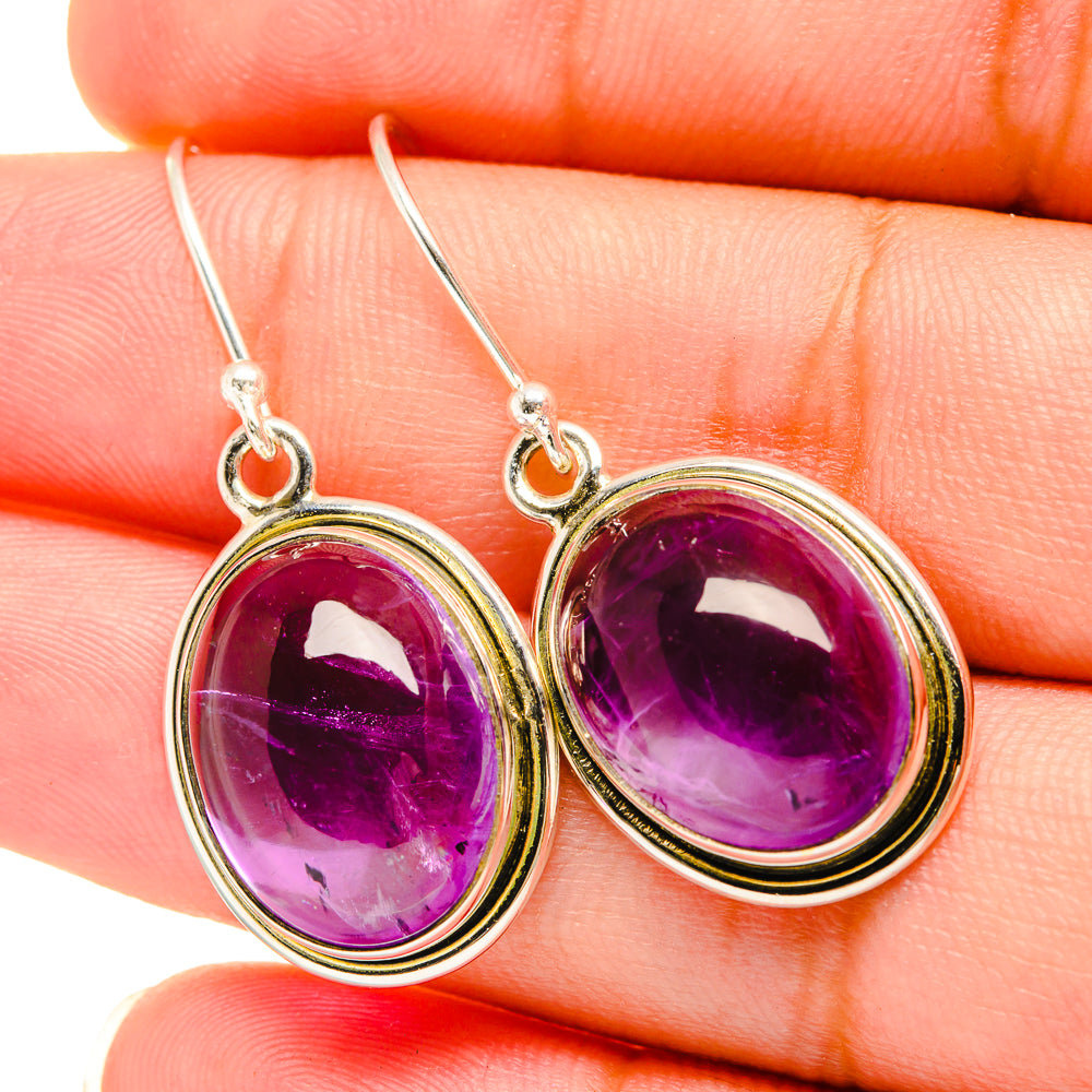 Amethyst Earrings handcrafted by Anasilvercos - EARR419407