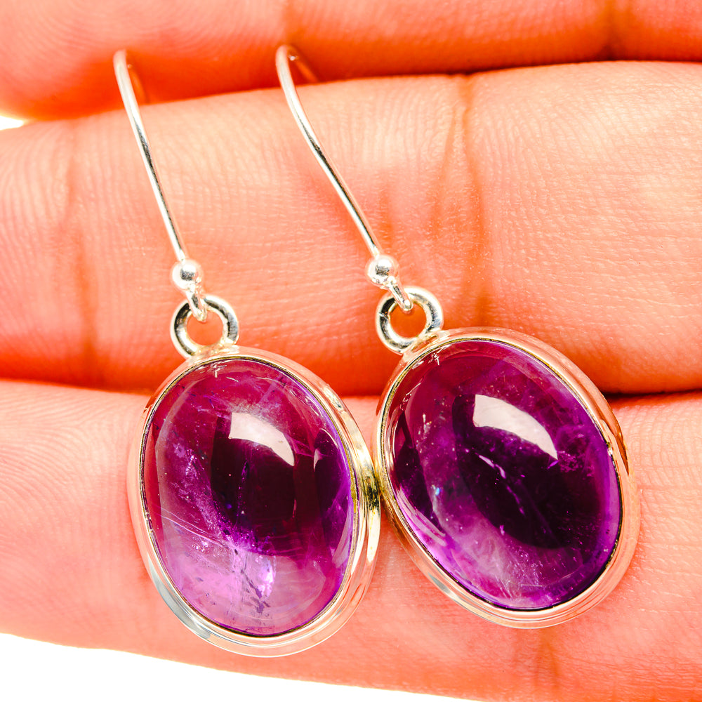 Amethyst Earrings handcrafted by Anasilvercos - EARR419415