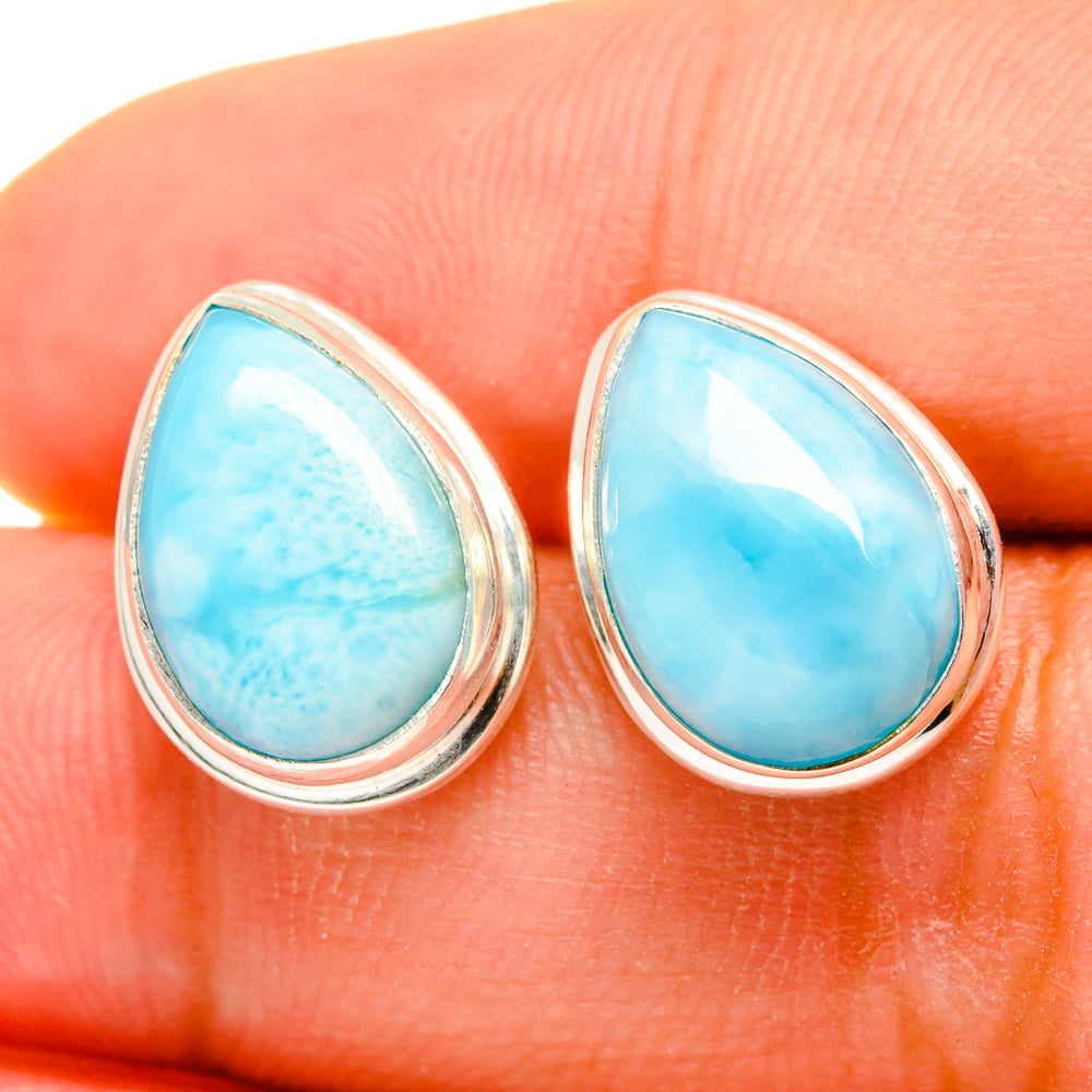 Larimar Earrings handcrafted by Anasilvercos - EARR419430