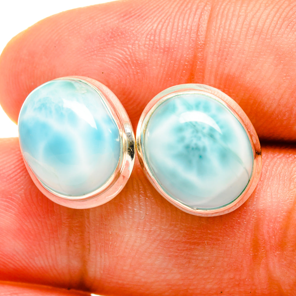 Larimar Earrings handcrafted by Anasilvercos - EARR419446