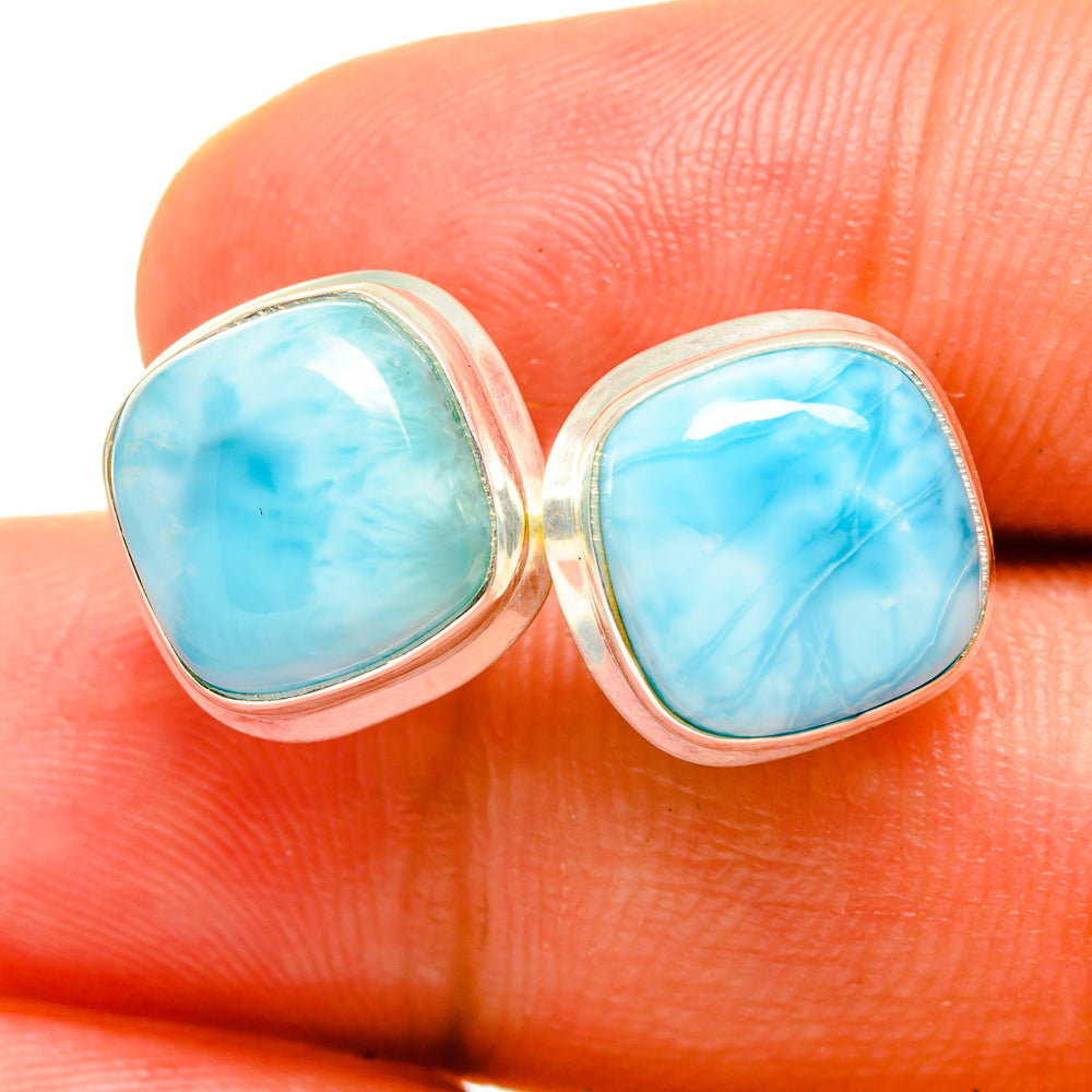 Larimar Earrings handcrafted by Anasilvercos - EARR419451