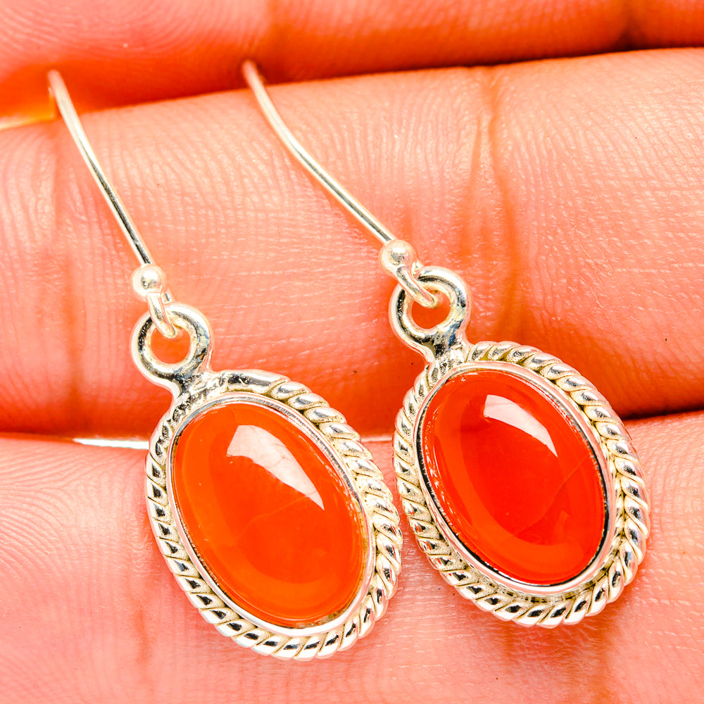 Carnelian Earrings handcrafted by Anasilvercos - EARR419454