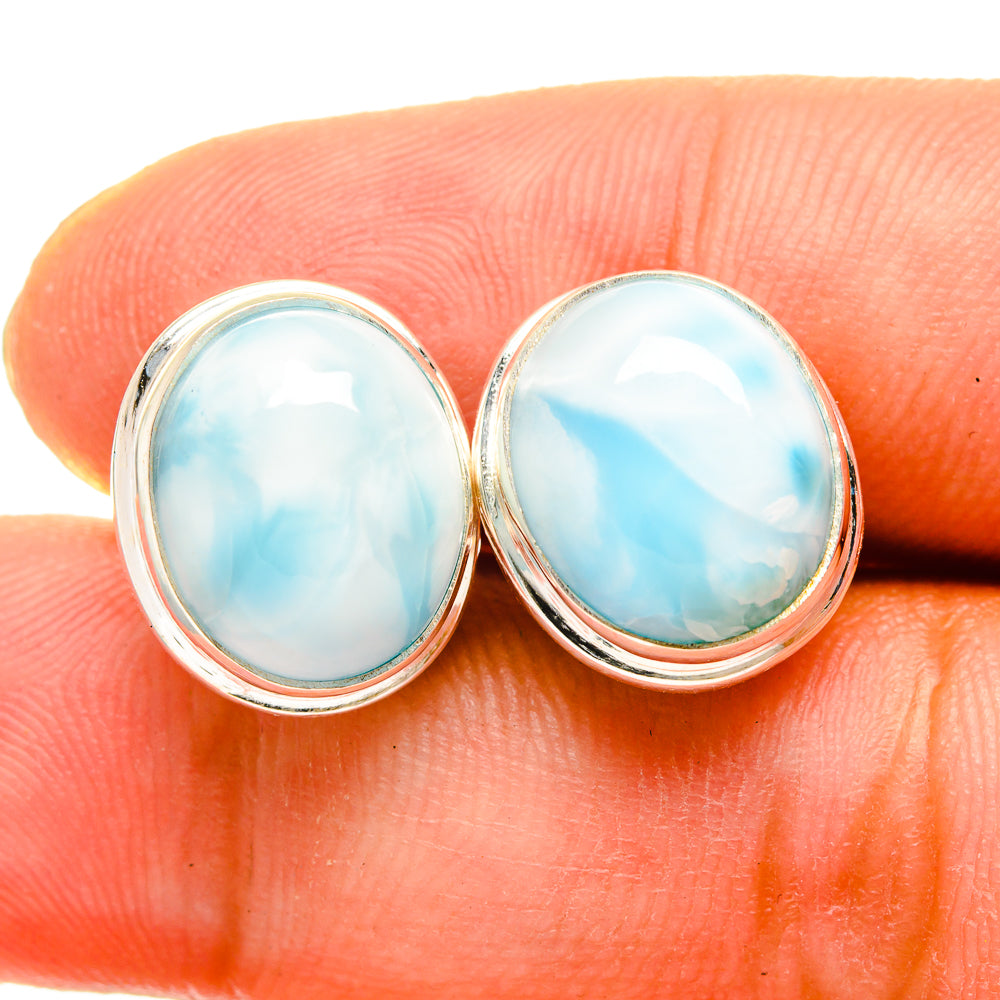 Larimar Earrings handcrafted by Anasilvercos - EARR419468