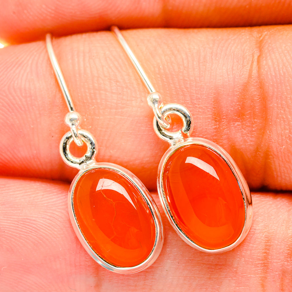 Carnelian Earrings handcrafted by Anasilvercos - EARR419476