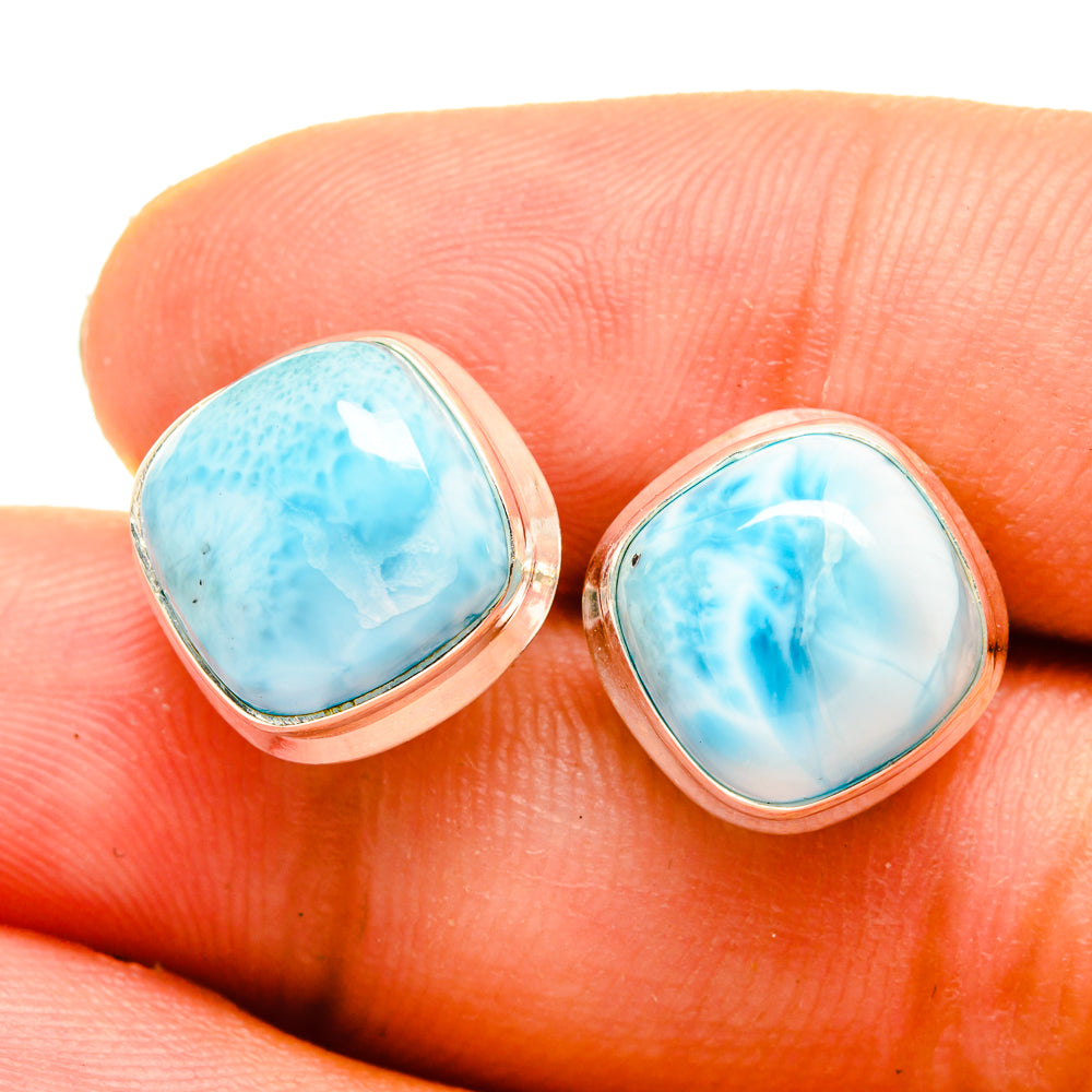 Larimar Earrings handcrafted by Anasilvercos - EARR419478