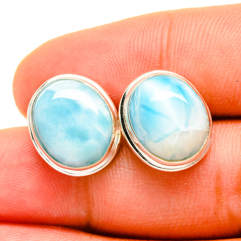 Larimar Earrings handcrafted by Anasilvercos - EARR419481