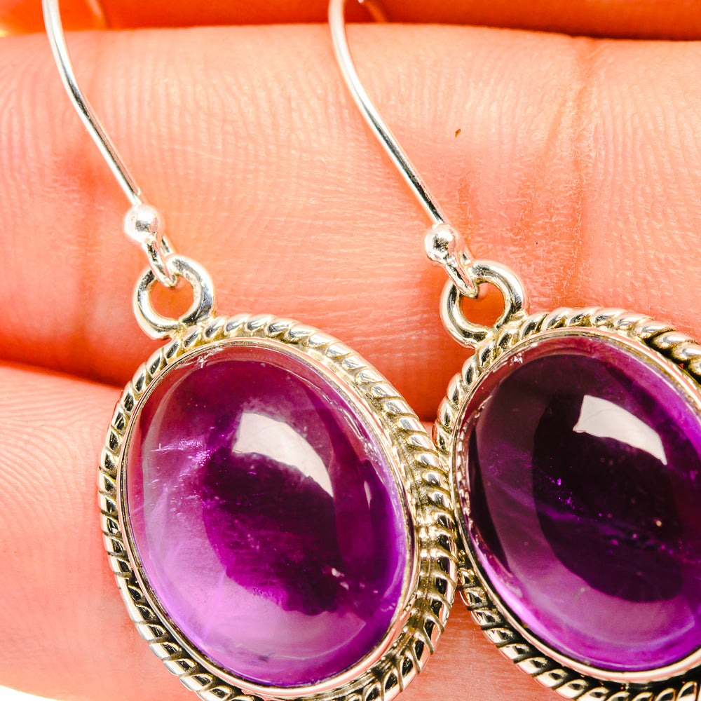 Amethyst Earrings handcrafted by Anasilvercos - EARR419494