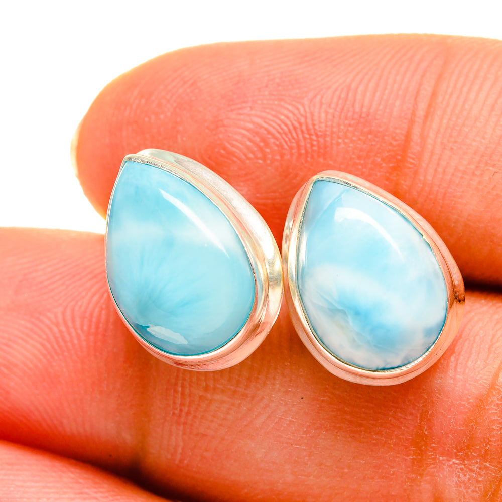 Larimar Earrings handcrafted by Anasilvercos - EARR419496