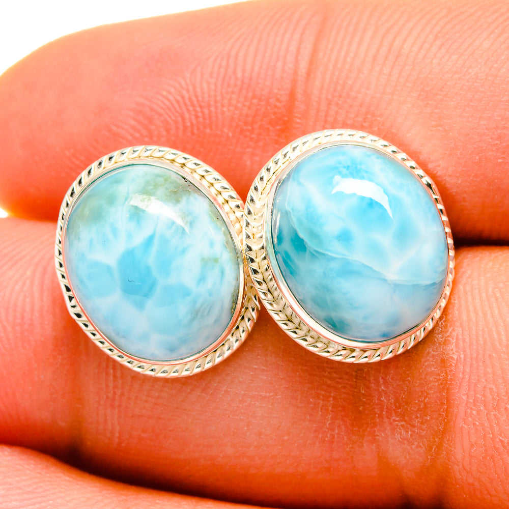 Larimar Earrings handcrafted by Anasilvercos - EARR419501