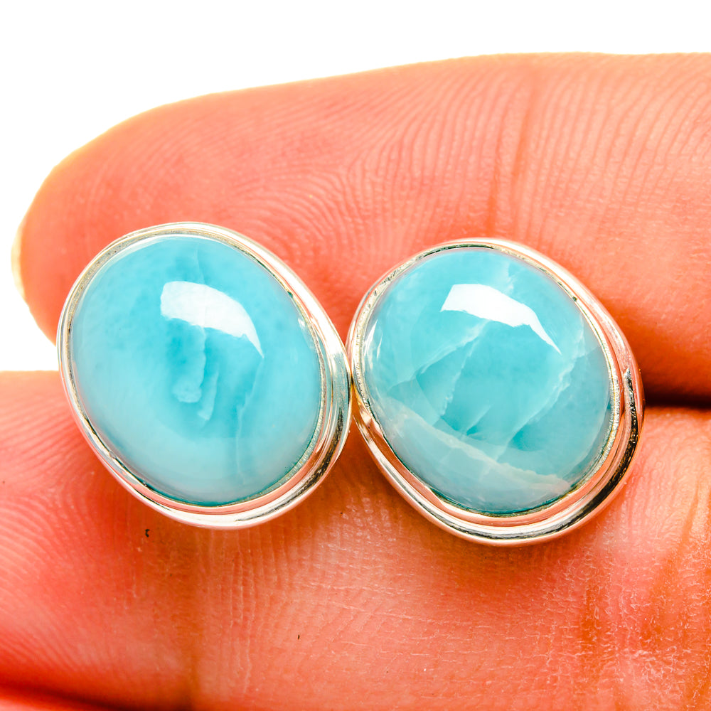 Larimar Earrings handcrafted by Anasilvercos - EARR419510