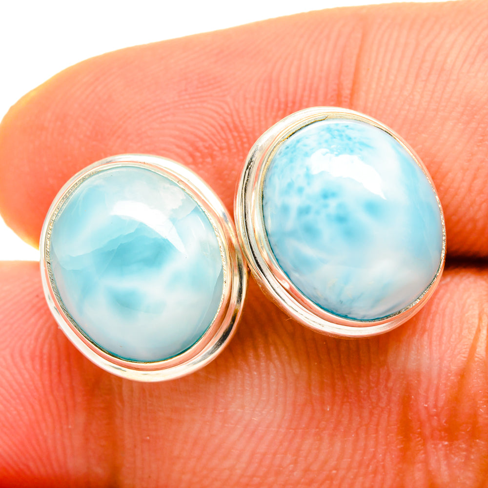 Larimar Earrings handcrafted by Anasilvercos - EARR419513