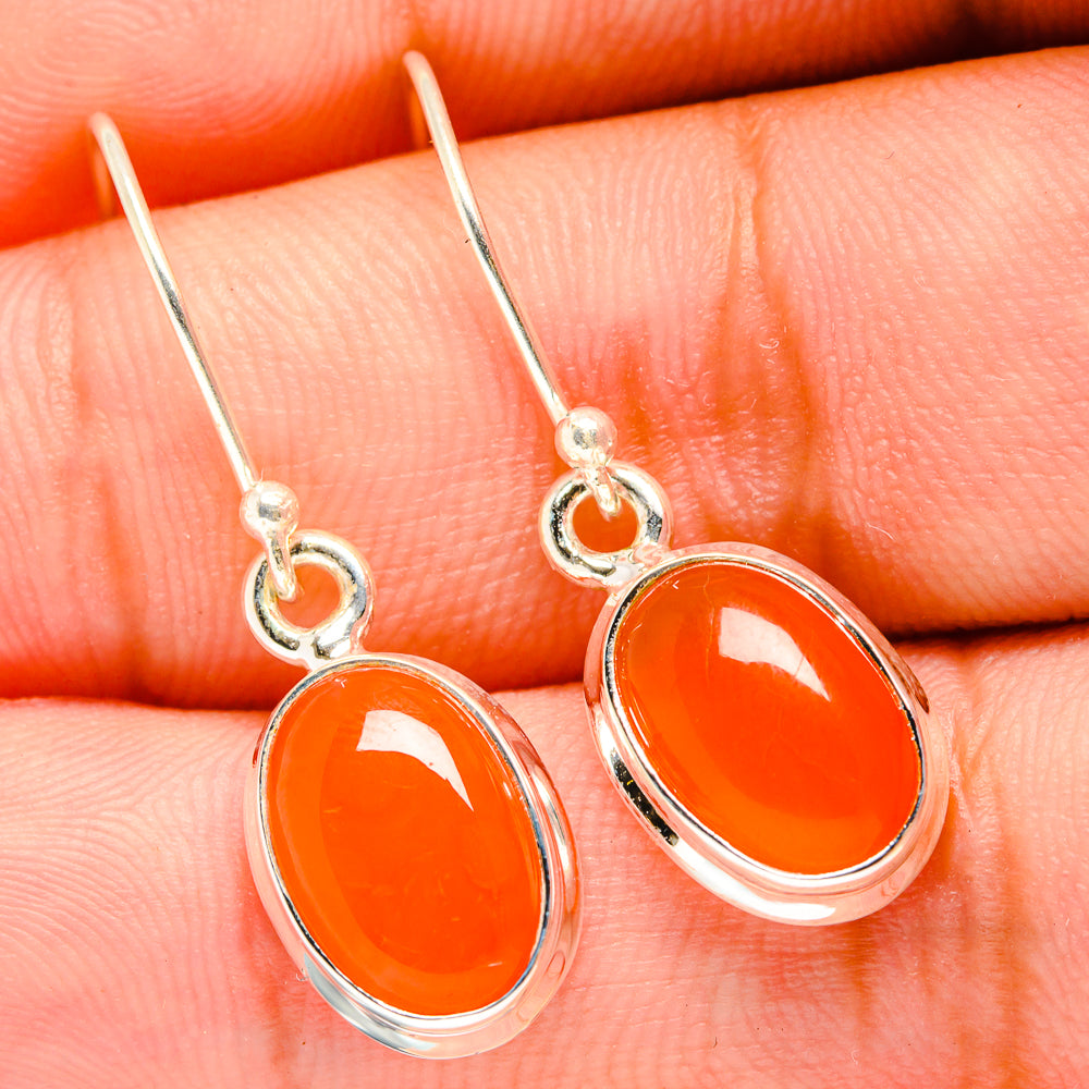 Carnelian Earrings handcrafted by Anasilvercos - EARR419515
