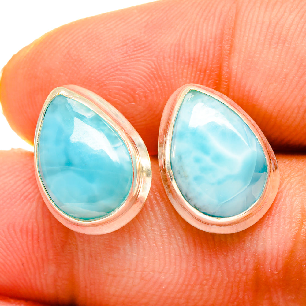Larimar Earrings handcrafted by Anasilvercos - EARR419516
