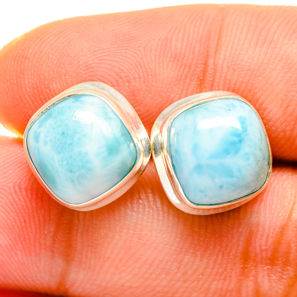 Larimar Earrings handcrafted by Anasilvercos - EARR419519