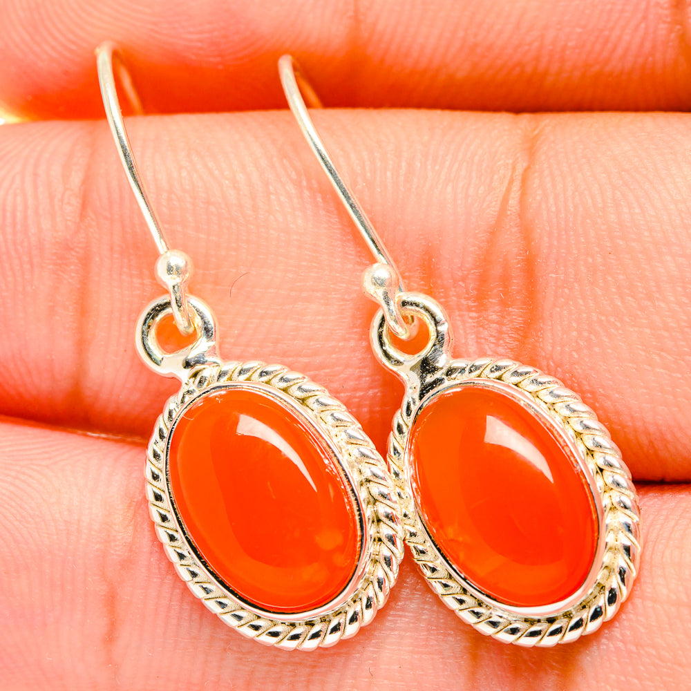 Carnelian Earrings handcrafted by Anasilvercos - EARR419522