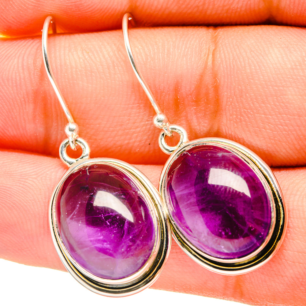 Amethyst Earrings handcrafted by Anasilvercos - EARR419525