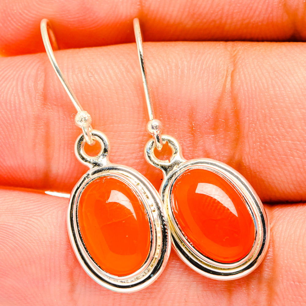 Carnelian Earrings handcrafted by Anasilvercos - EARR419526