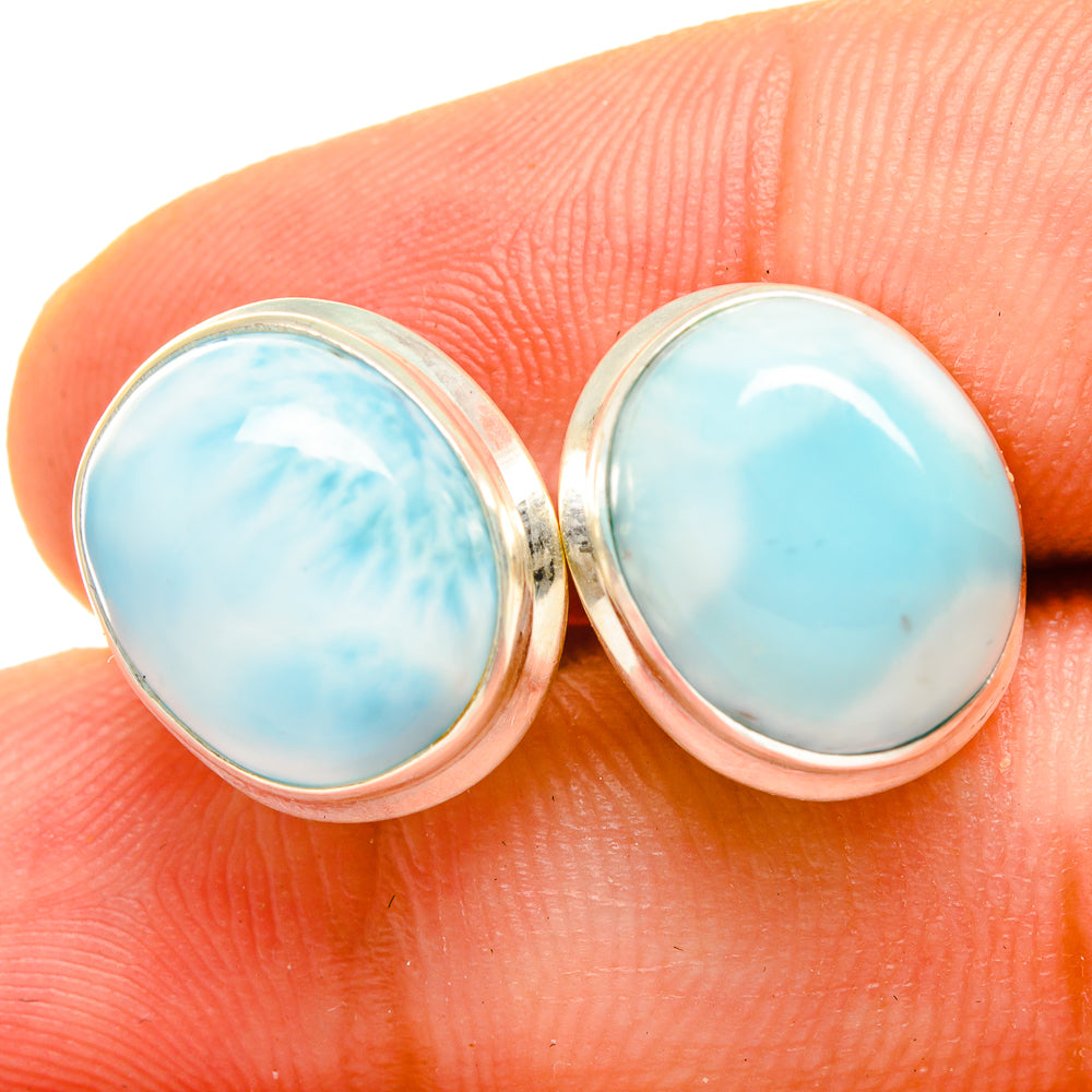 Larimar Earrings handcrafted by Anasilvercos - EARR419543