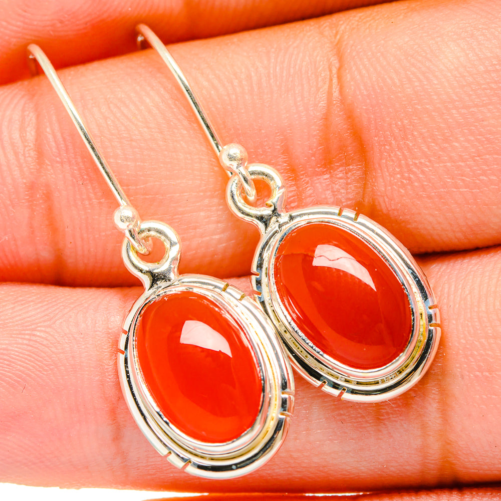 Carnelian Earrings handcrafted by Anasilvercos - EARR419551
