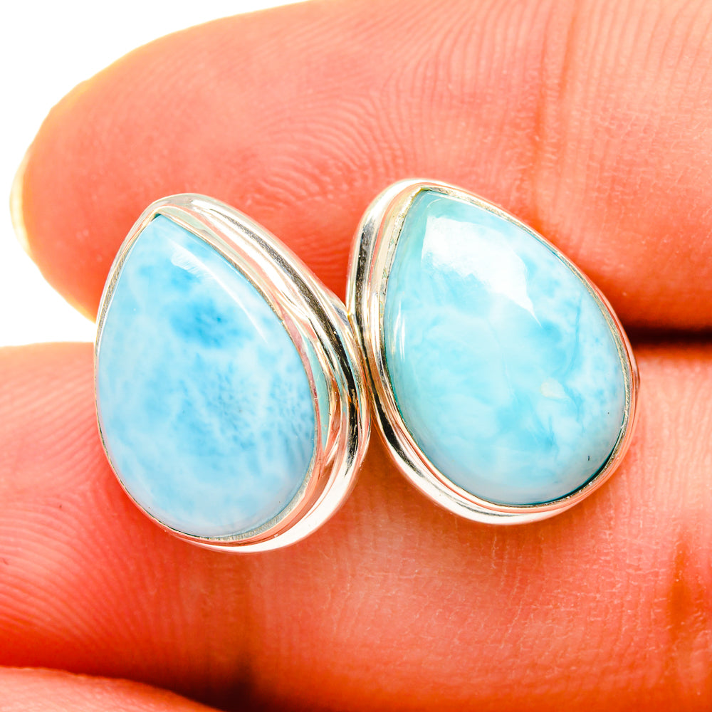 Larimar Earrings handcrafted by Anasilvercos - EARR419592