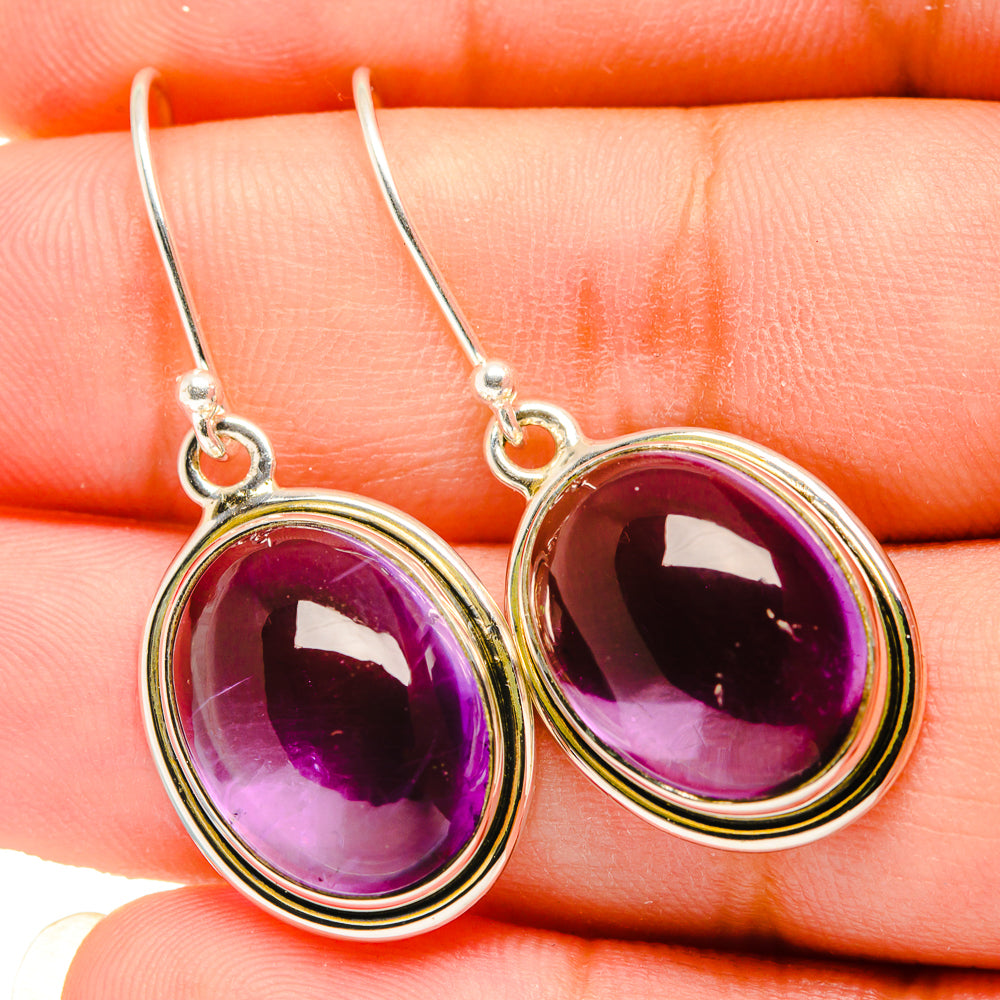 Amethyst Earrings handcrafted by Anasilvercos - EARR419606