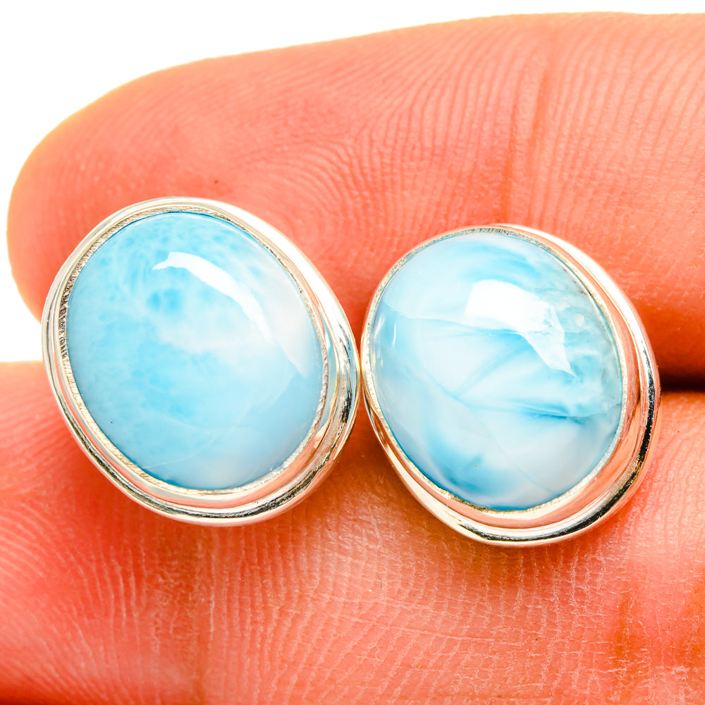 Larimar Earrings handcrafted by Anasilvercos - EARR419632