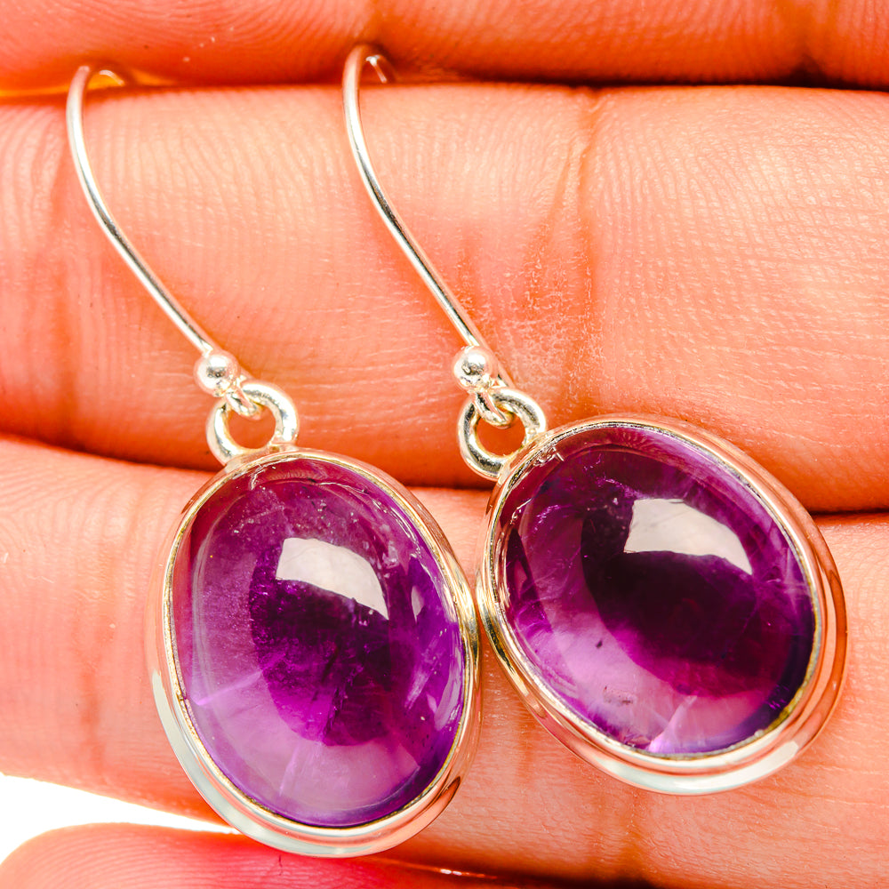 Amethyst Earrings handcrafted by Anasilvercos - EARR419646