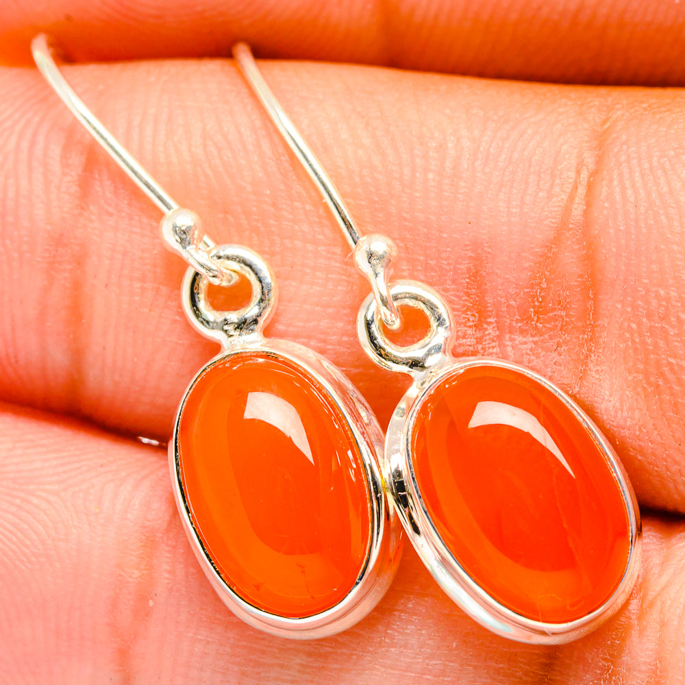 Carnelian Earrings handcrafted by Anasilvercos - EARR419654