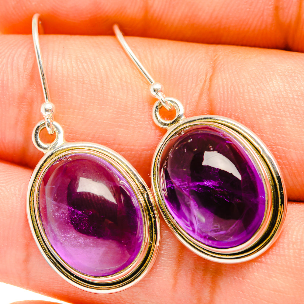 Amethyst Earrings handcrafted by Anasilvercos - EARR419667