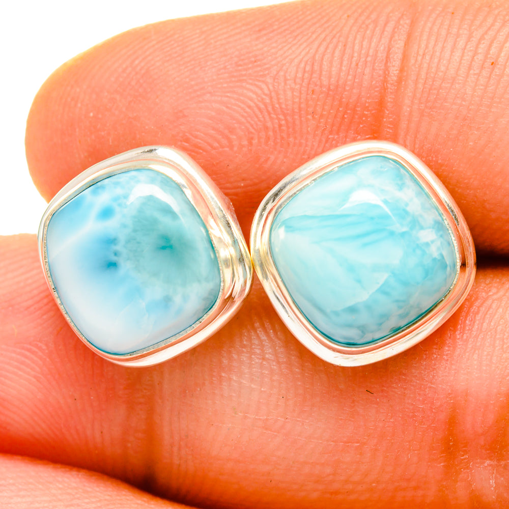 Larimar Earrings handcrafted by Anasilvercos - EARR419683