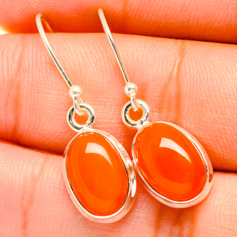 Carnelian Earrings handcrafted by Anasilvercos - EARR419684