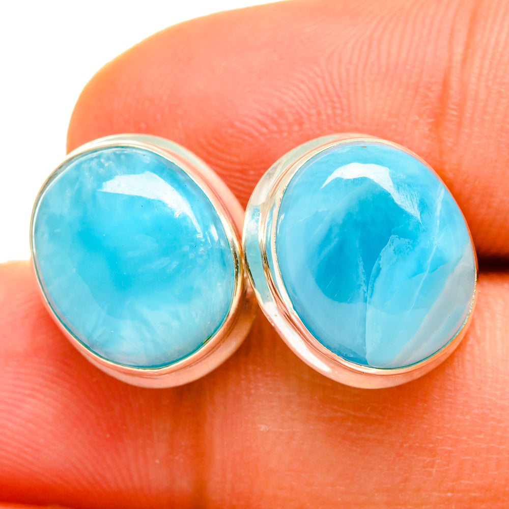 Larimar Earrings handcrafted by Anasilvercos - EARR419695