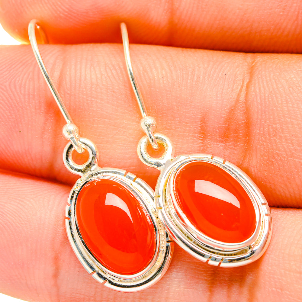 Carnelian Earrings handcrafted by Anasilvercos - EARR419697