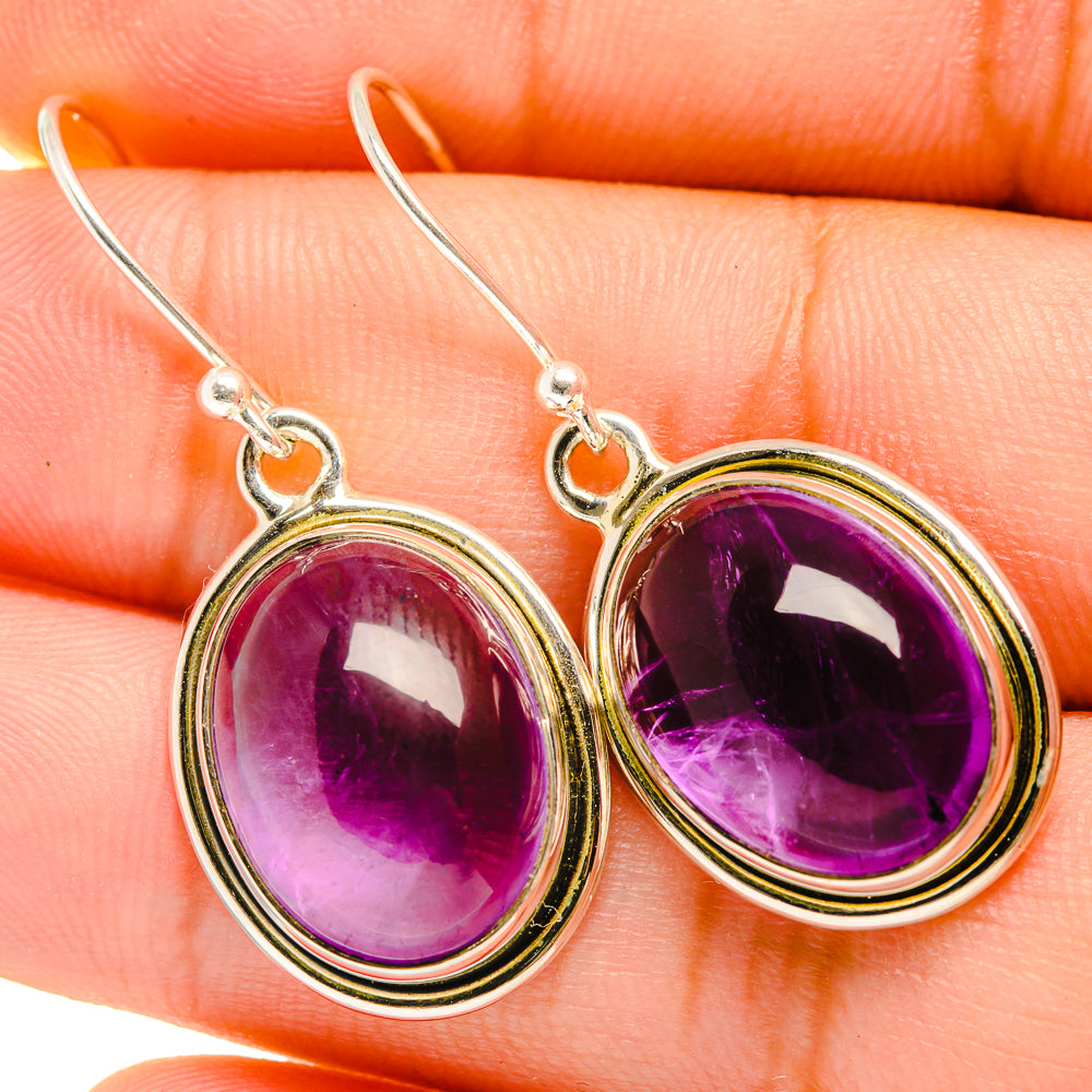 Amethyst Earrings handcrafted by Anasilvercos - EARR419699