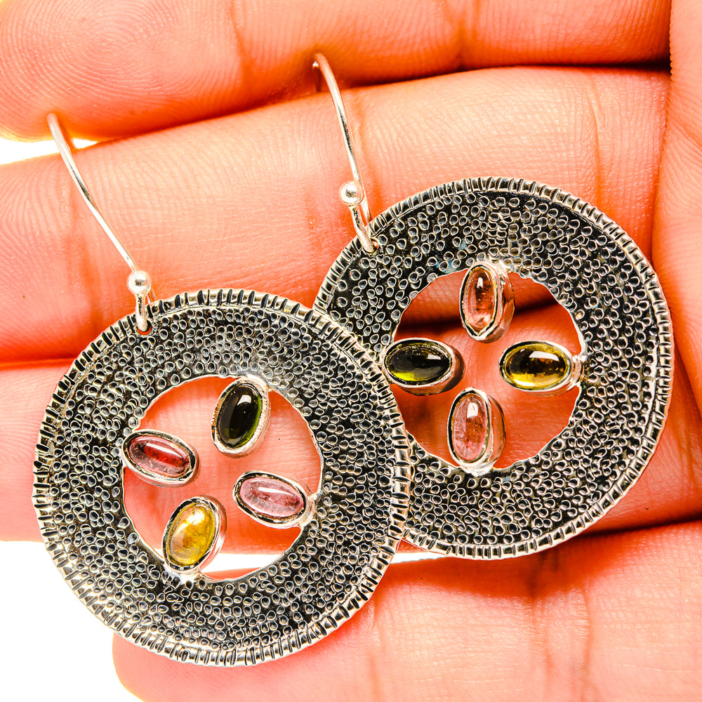 Natural Tourmaline Earrings handcrafted by Anasilvercos - EARR419705