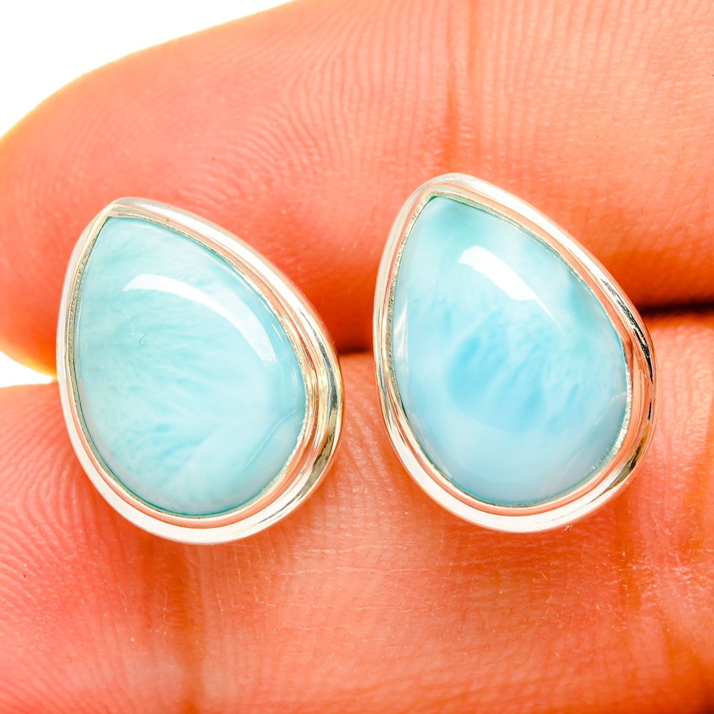 Larimar Earrings handcrafted by Anasilvercos - EARR419715