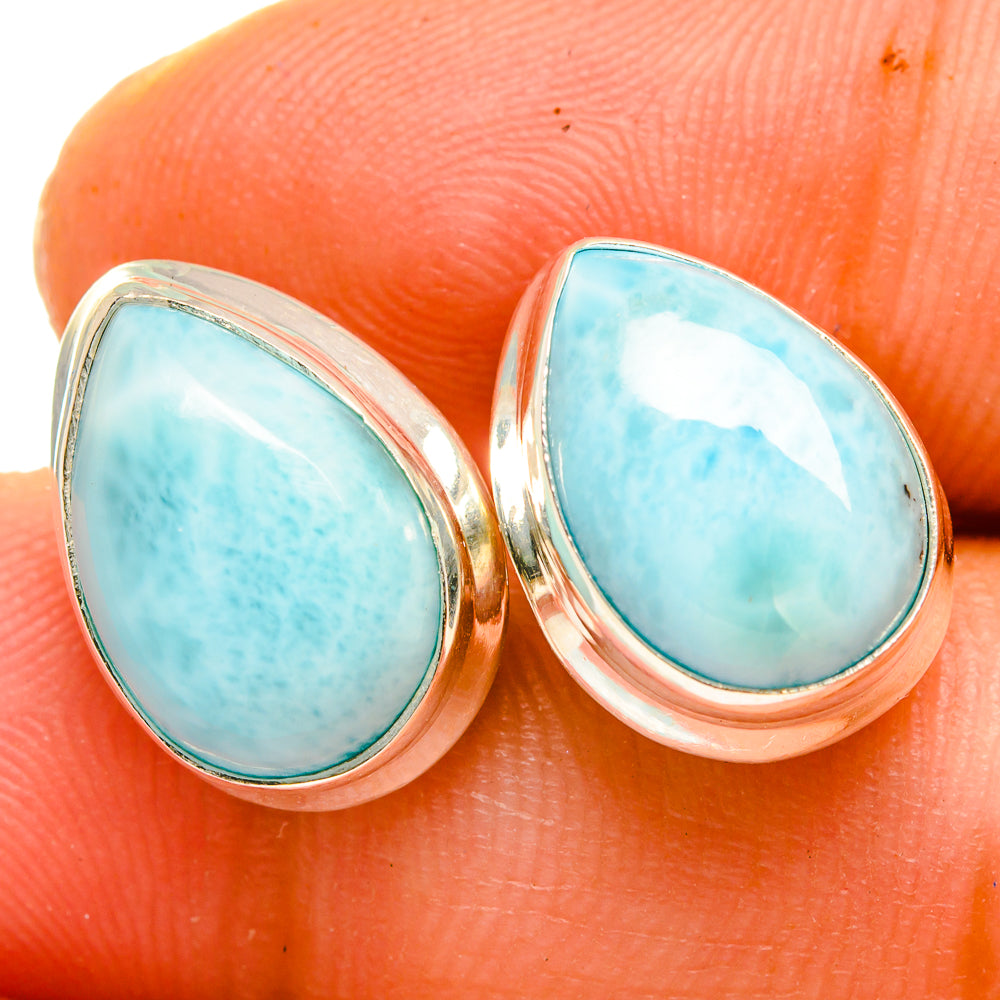 Larimar Earrings handcrafted by Anasilvercos - EARR419742