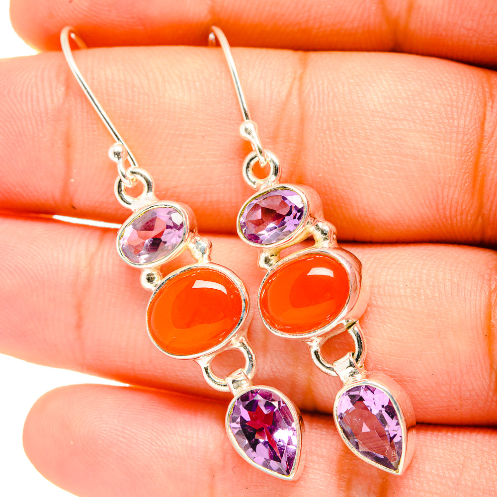 Carnelian Earrings handcrafted by Anasilvercos - EARR419749