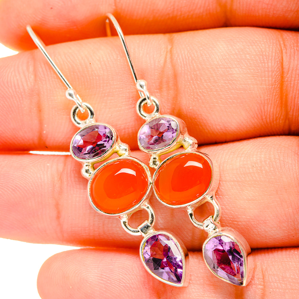 Carnelian Earrings handcrafted by Anasilvercos - EARR419752