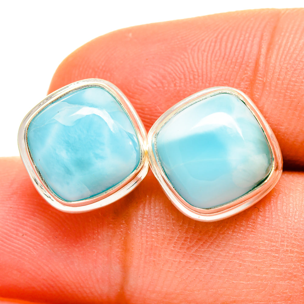 Larimar Earrings handcrafted by Anasilvercos - EARR419779