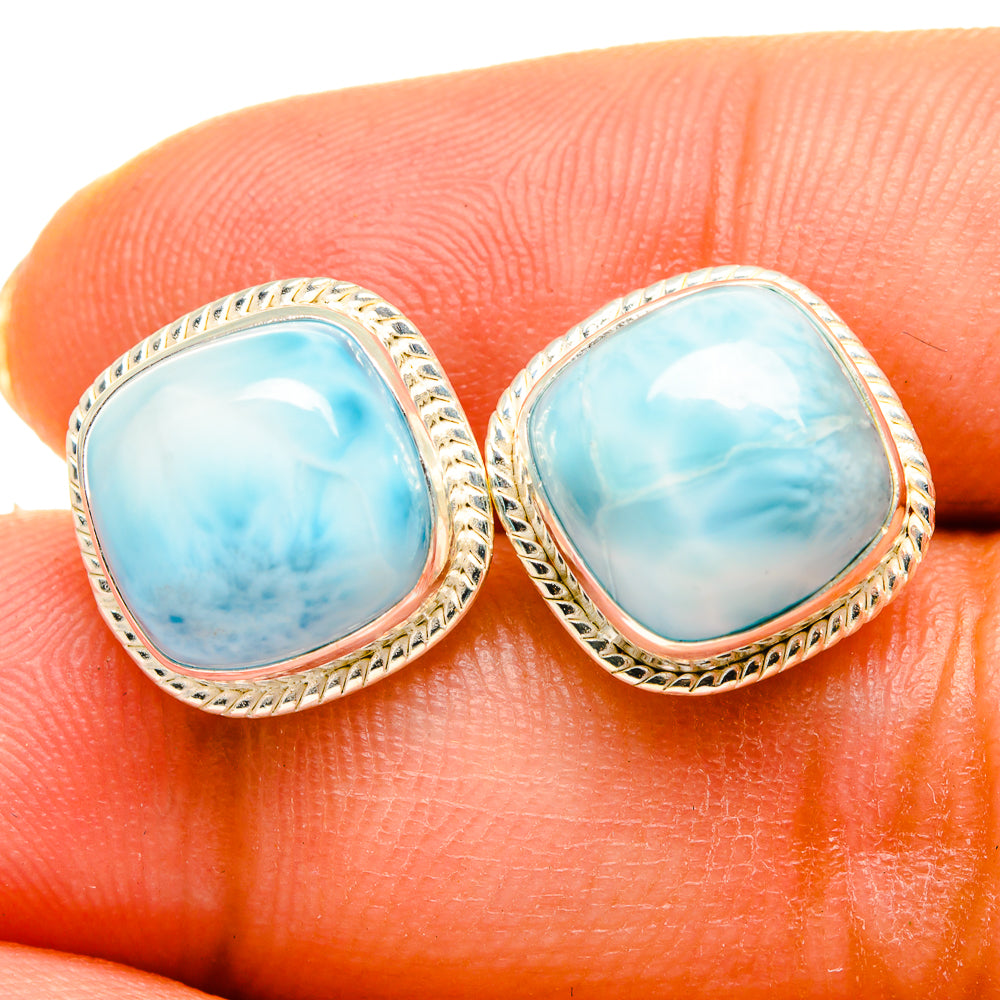 Larimar Earrings handcrafted by Anasilvercos - EARR419782