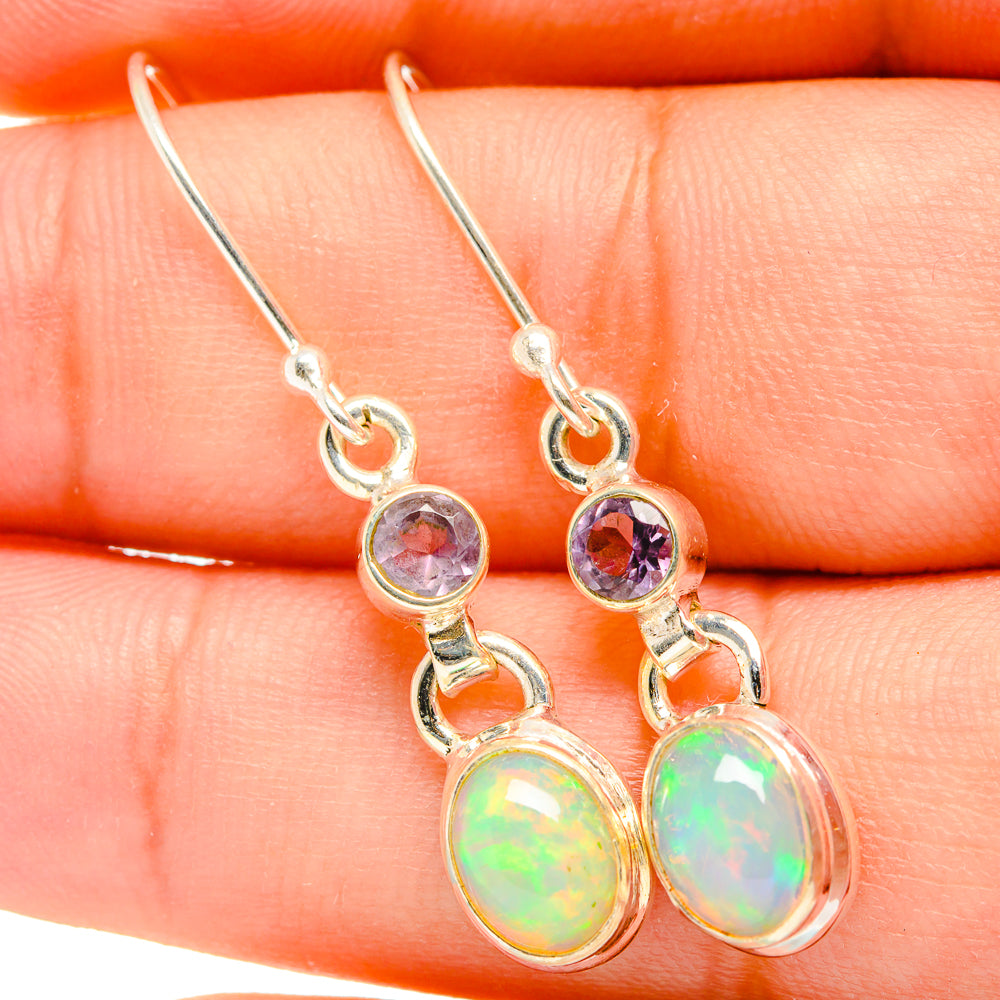 Ethiopian Opal Earrings handcrafted by Anasilvercos - EARR419790