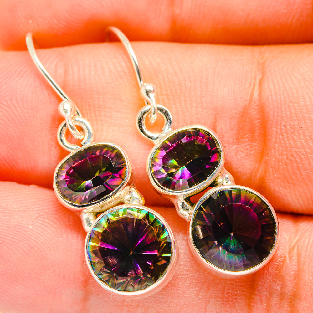 Mystic Topaz Earrings handcrafted by Anasilvercos - EARR419803
