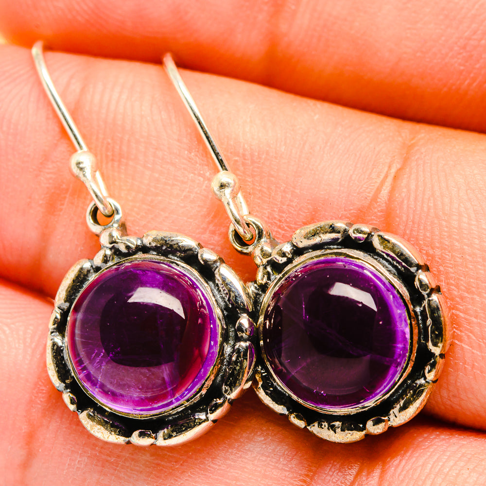 Amethyst Earrings handcrafted by Anasilvercos - EARR419808