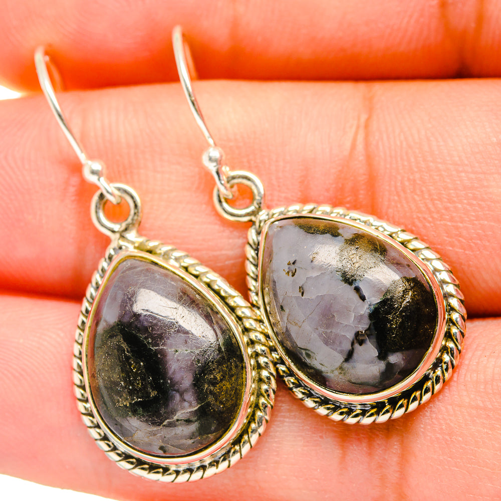 Gabbro Stone Earrings handcrafted by Anasilvercos - EARR419814