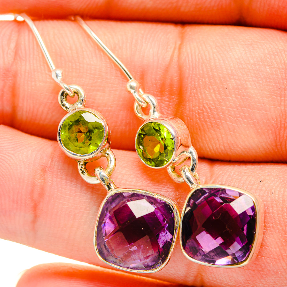 Amethyst Earrings handcrafted by Anasilvercos - EARR419815