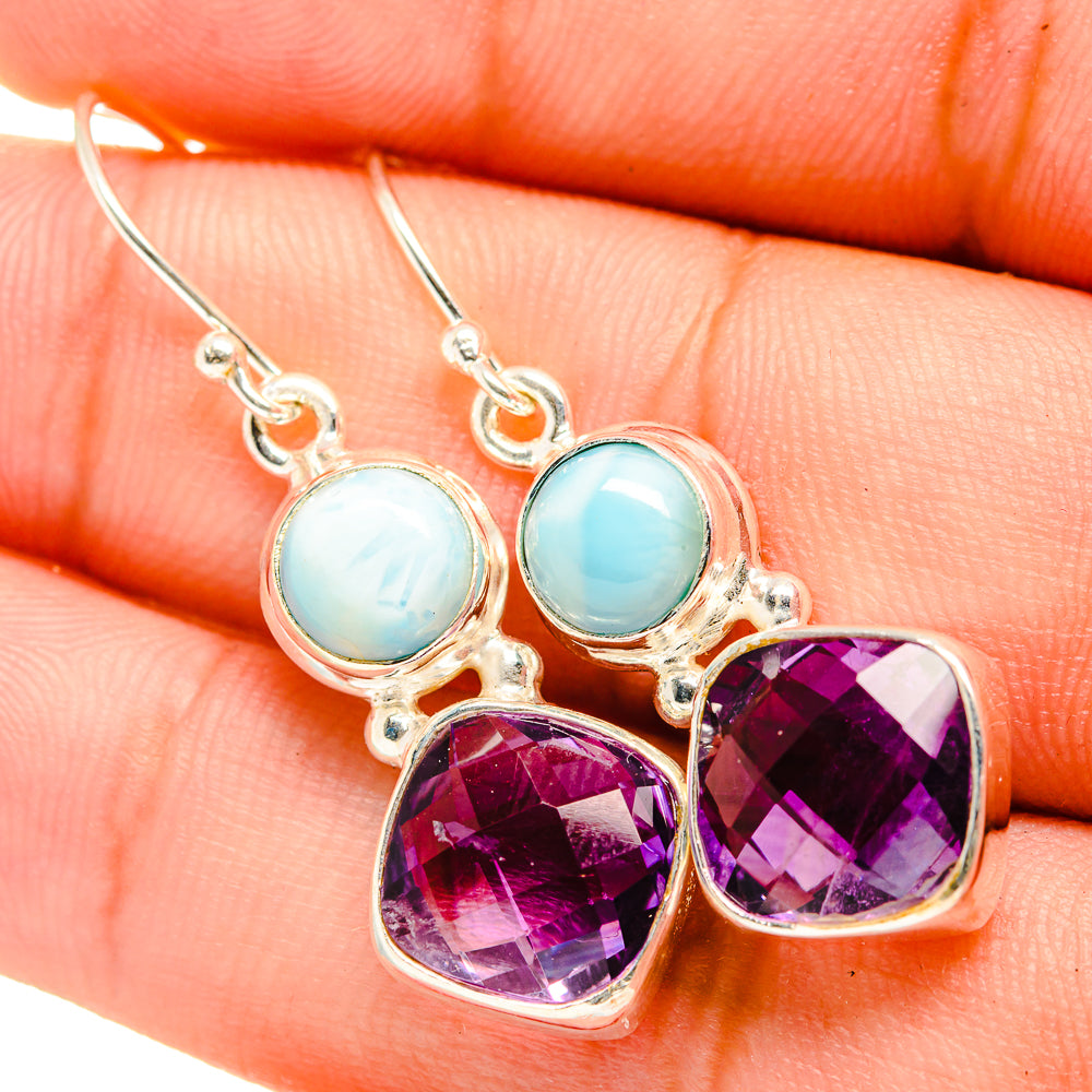 Amethyst Earrings handcrafted by Anasilvercos - EARR419817